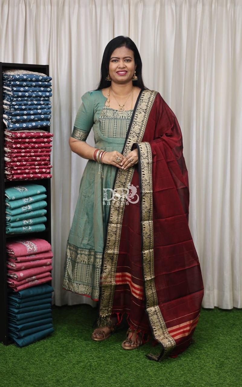 Narayanpet Anarkali Unstitched Salwar Sets