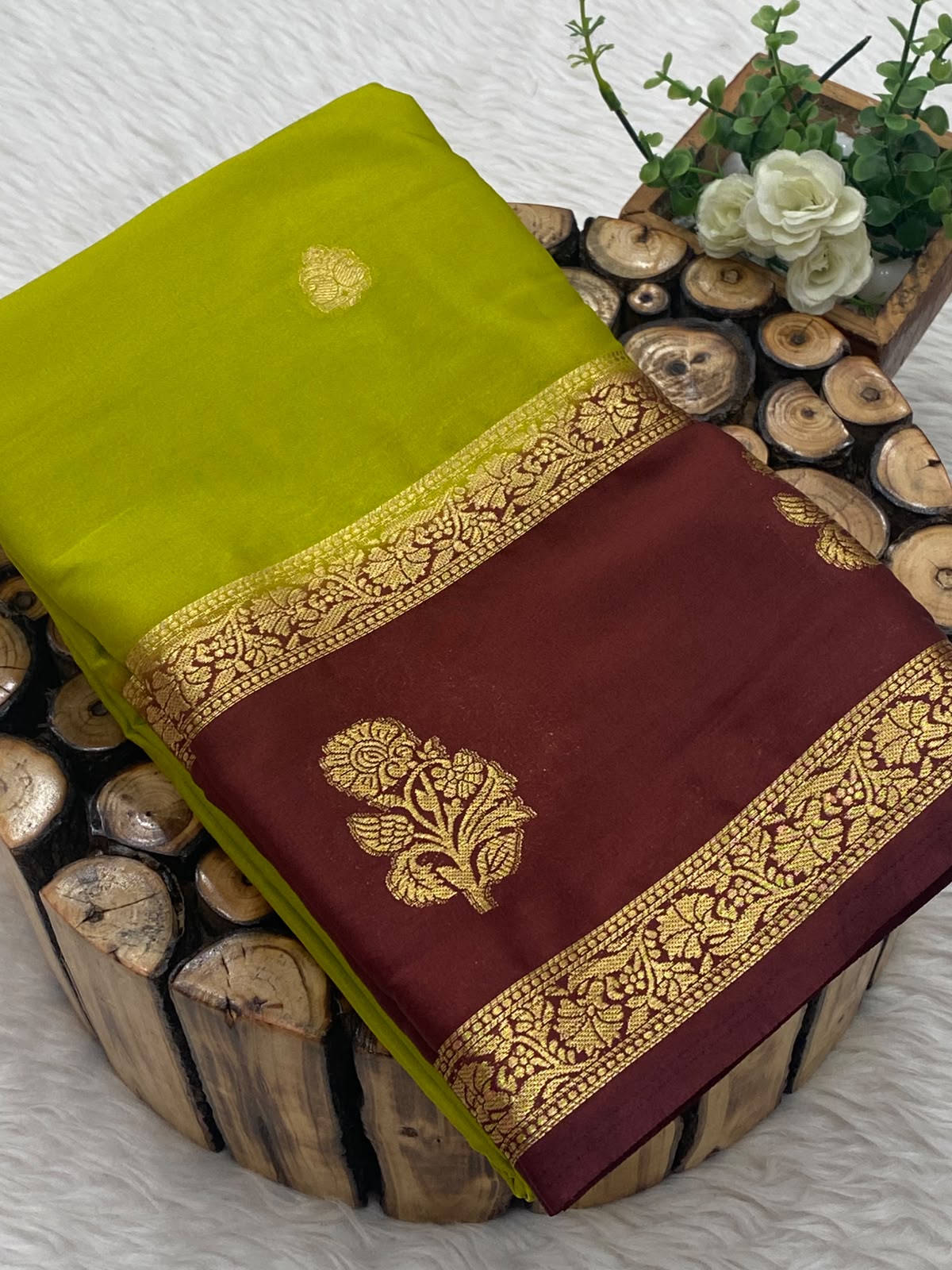 Premium Mysore Crepe Silk Sarees