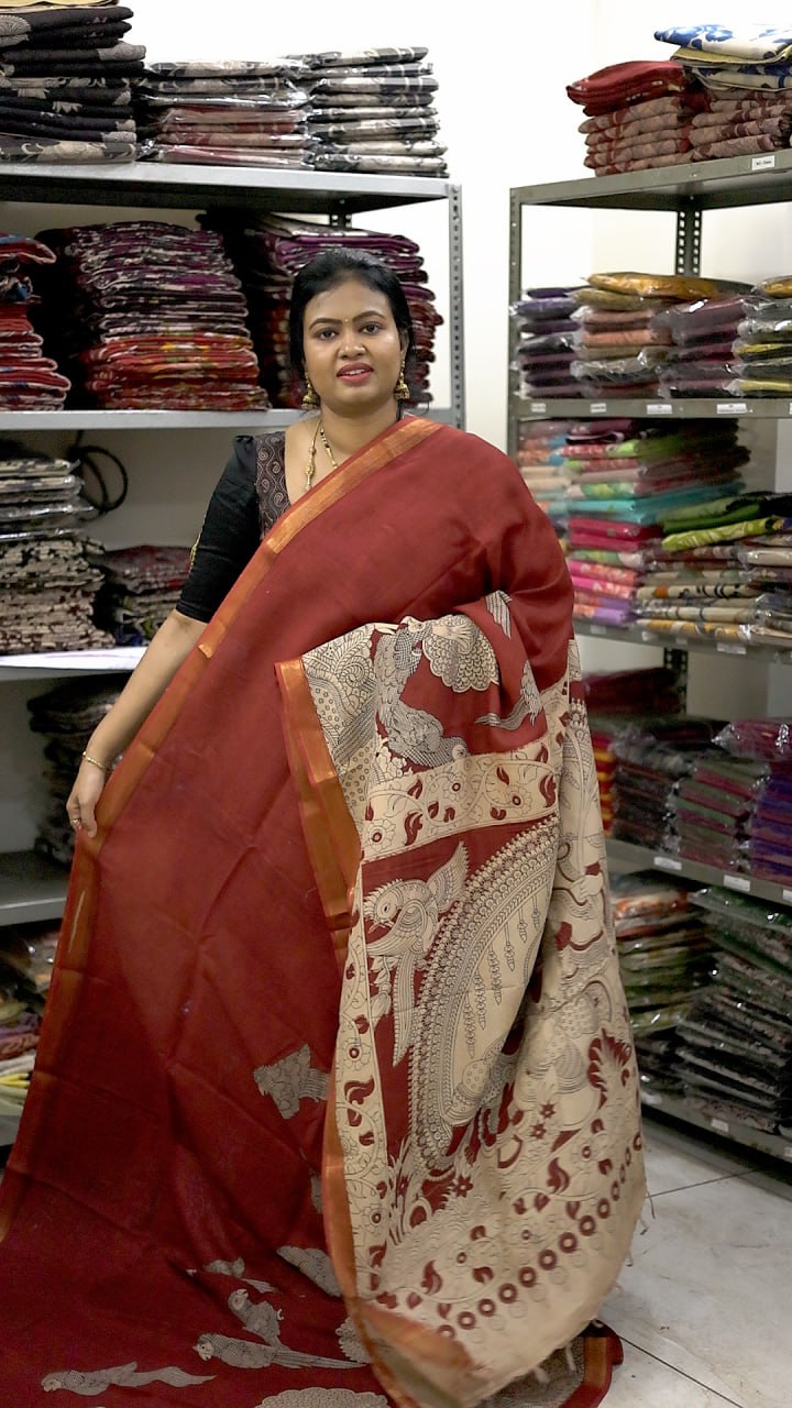 Chennuri Silk Kalamkari Saree
