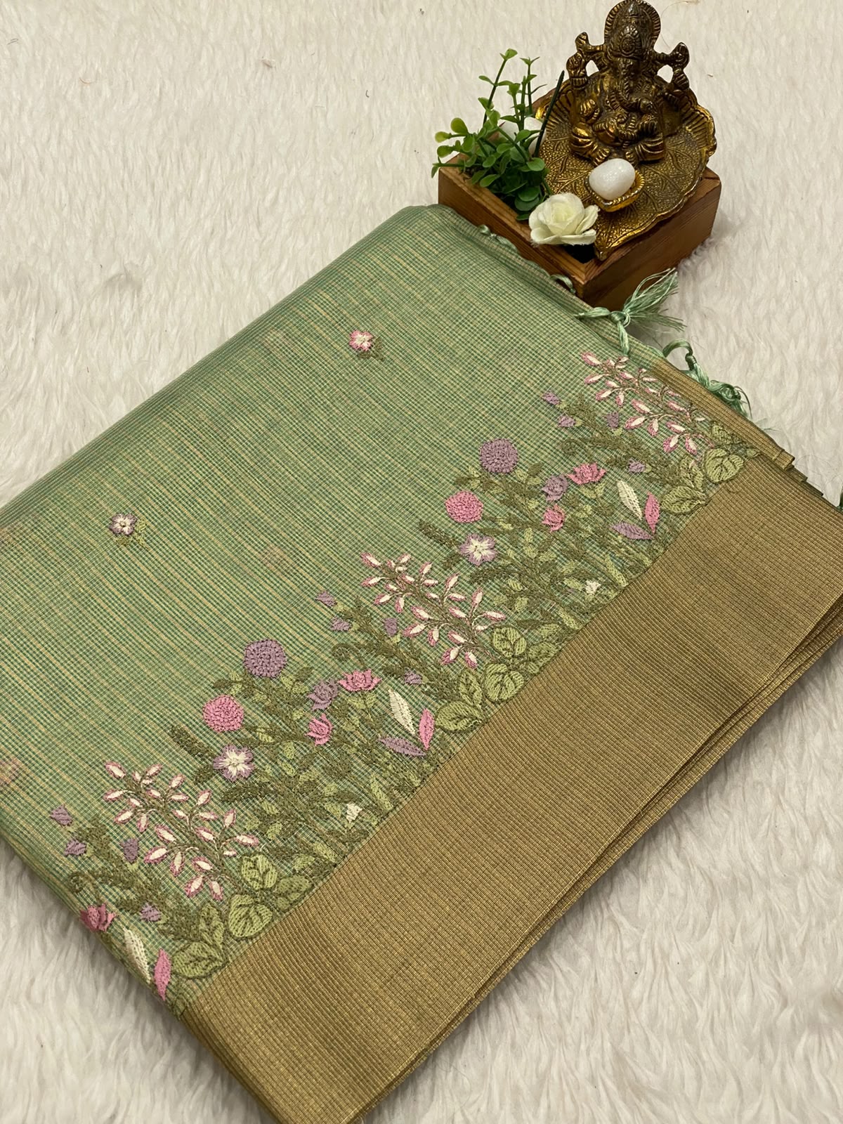 Kota Net Embroidery  Saree