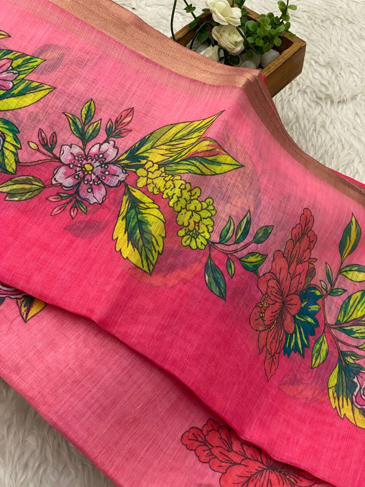 Linen Cotton Saree - Vol3