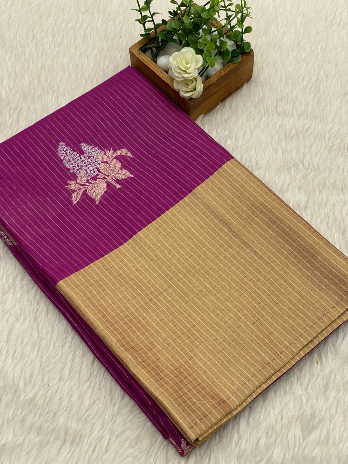 Banarasi Gadwal soft silk saree