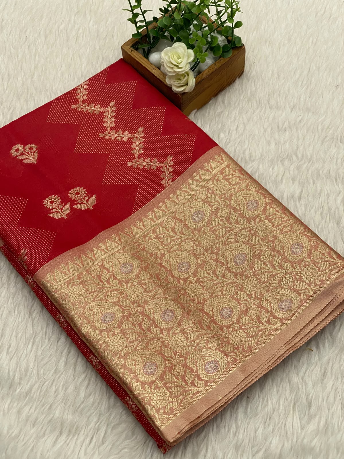 Banarasi Gadwal soft silk saree