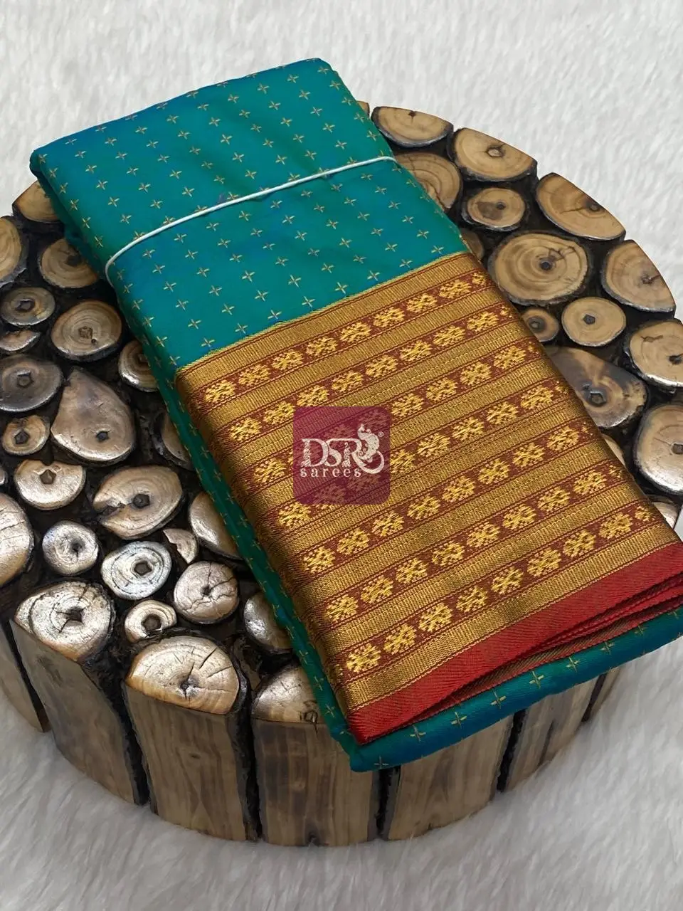 Pooja Dots Semi Silk