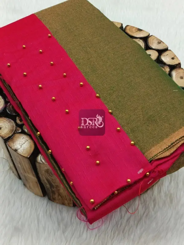 Tissue Saree With Designer Blouse