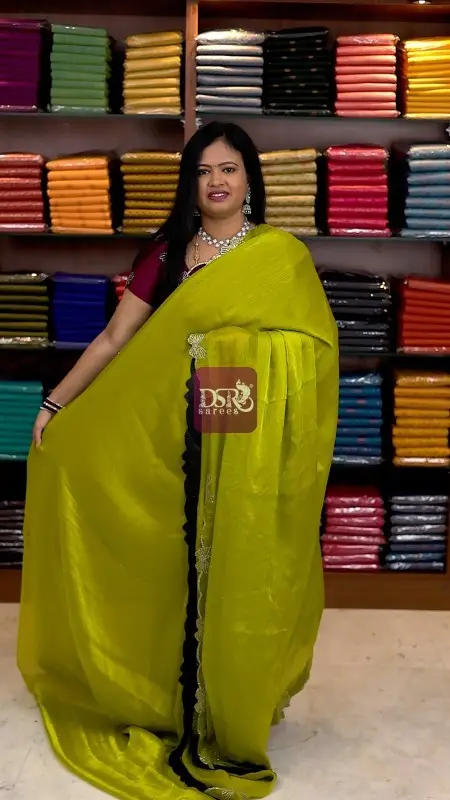 Space Silk With Butterfly Cutwork Border