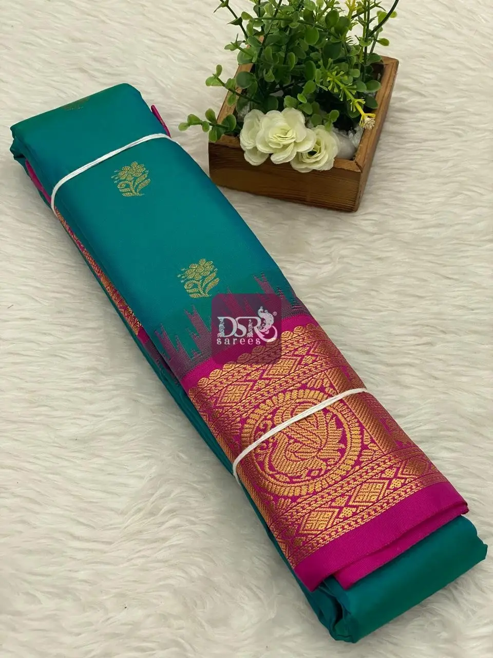 Semi Gadwal Border Sarees