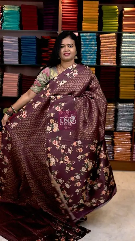 Floral Gaji Banarasi Silk