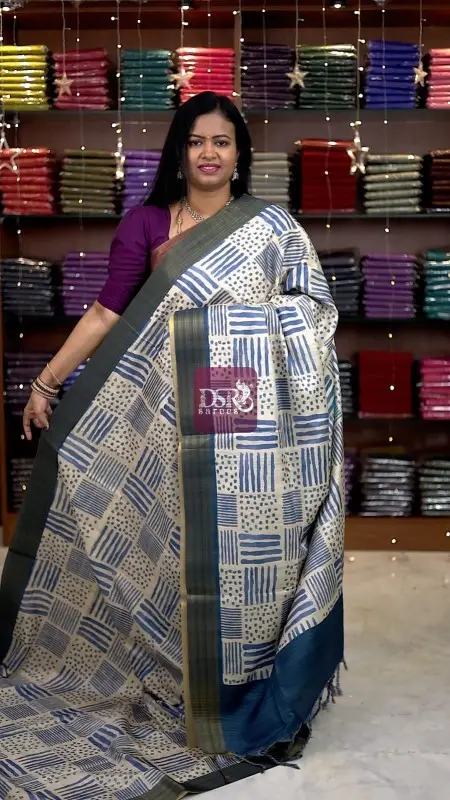 Semi Tussar Silk Sarees