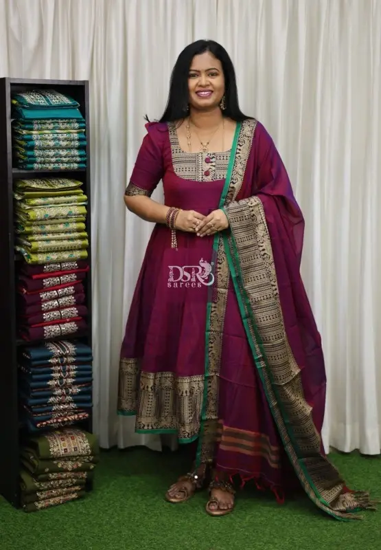 Narayanpet Anarkali Unstitched Salwar Sets