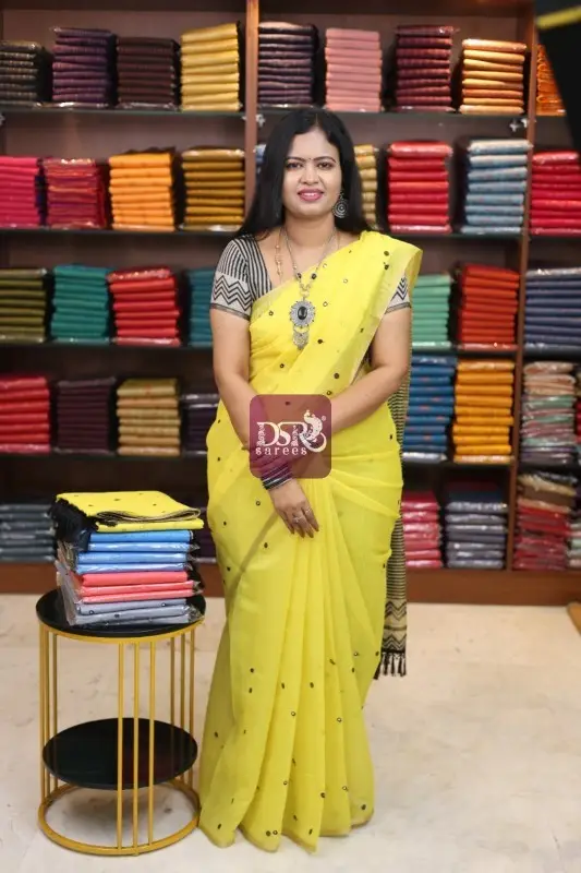 Chanderi Sico With Mirror work