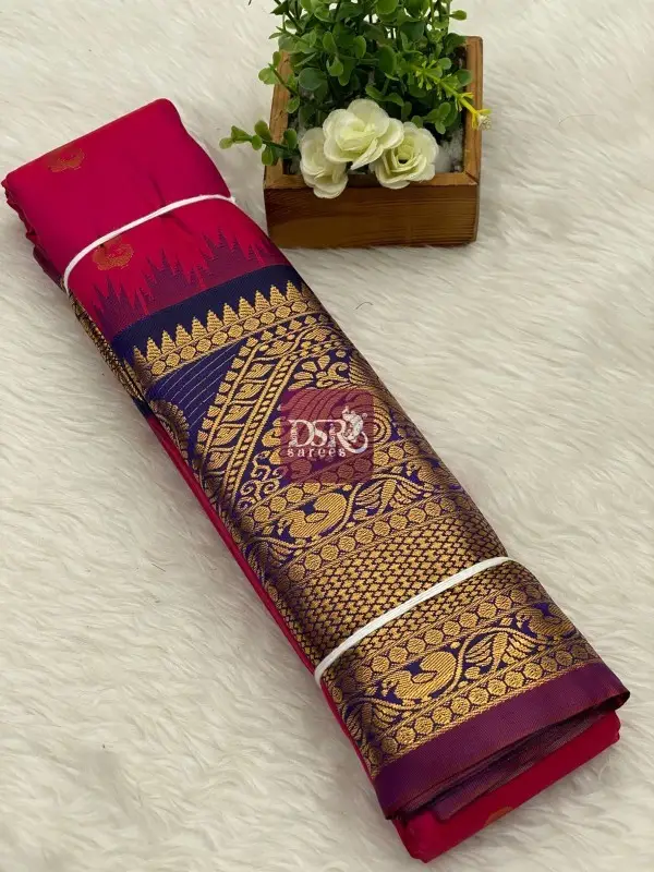 Semi Gadwal Border Sarees