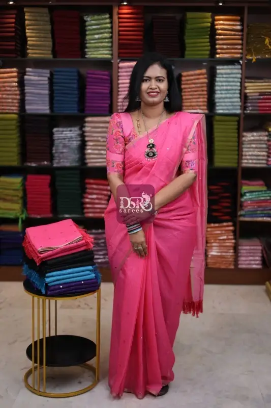 Chanderi Sico With Mirror work