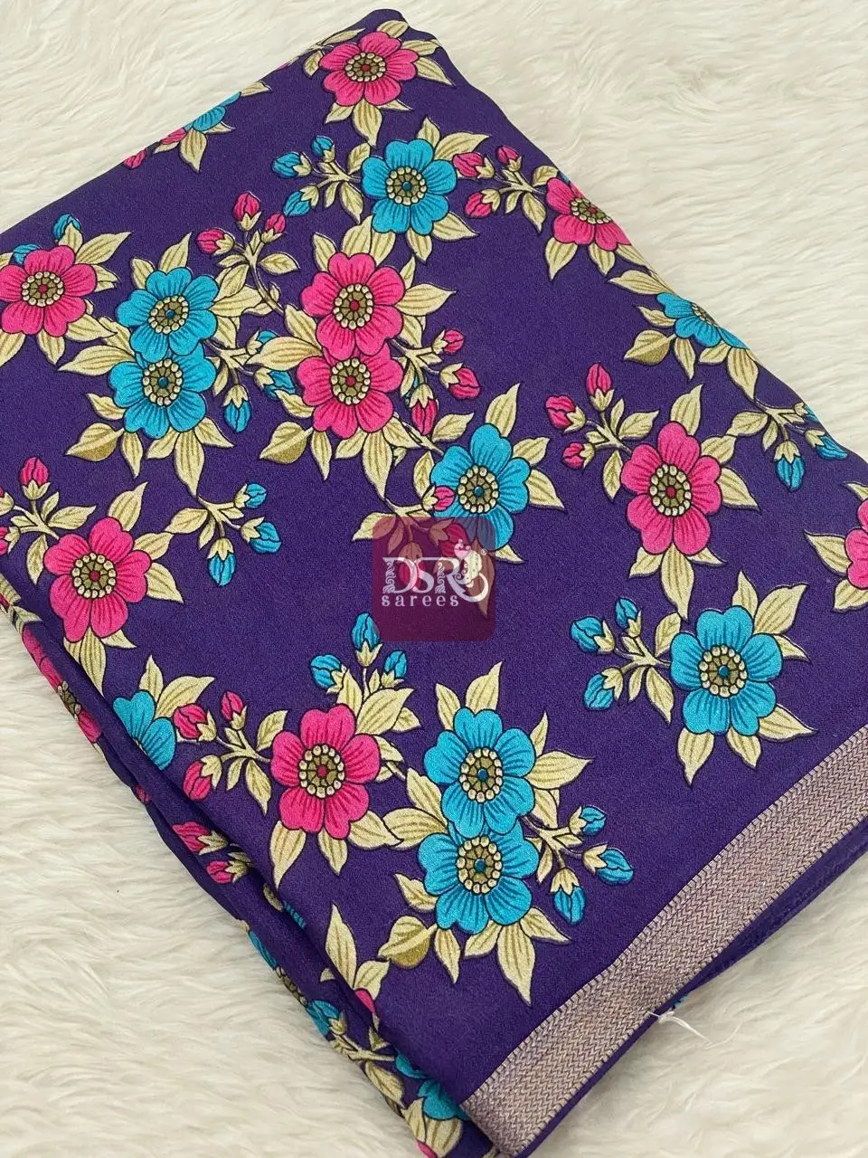 Viscose Chiffon Saree - vol8