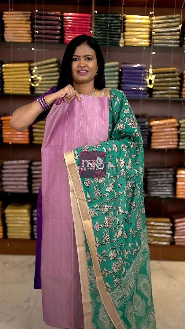 Arani Semi Silk With Nizam Border Dupatta