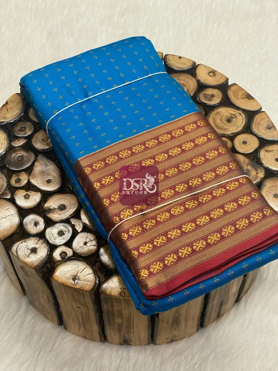 Pooja Dots Semi Silk