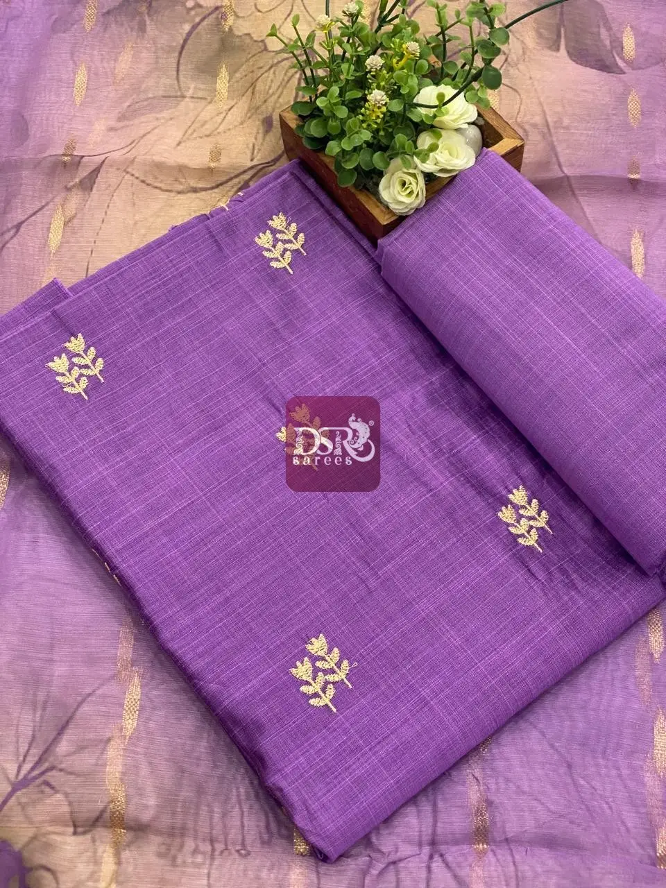 Raw Silk Salwar With Organza Duppata