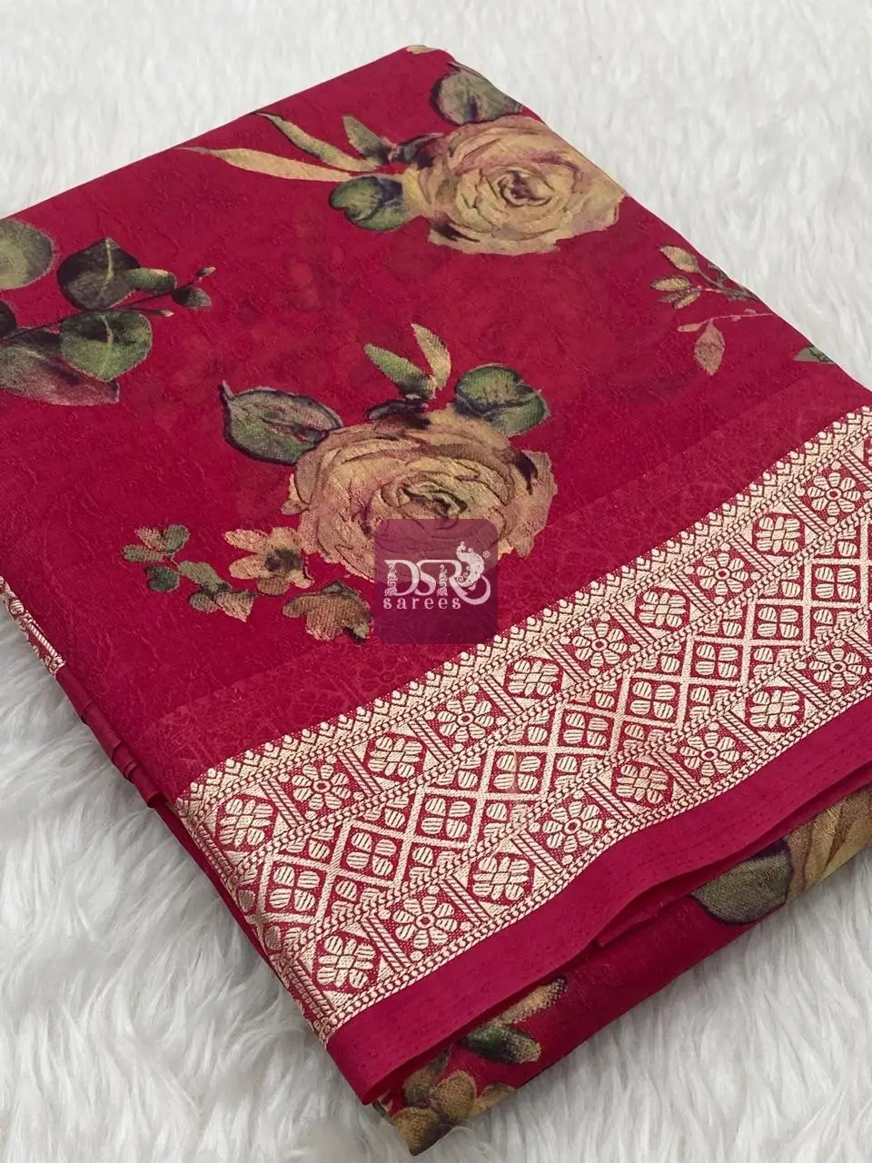 Viscose Chiffon Saree - vol9