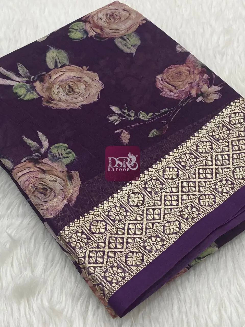Viscose Chiffon Saree - vol9