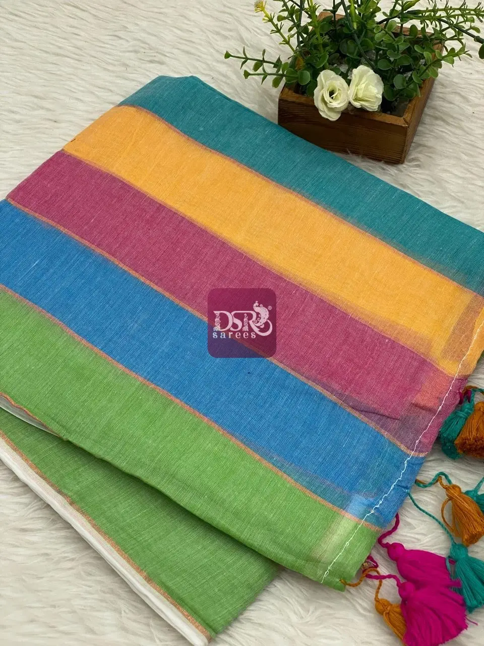Rainbow Mul Mul Cotton Sarees