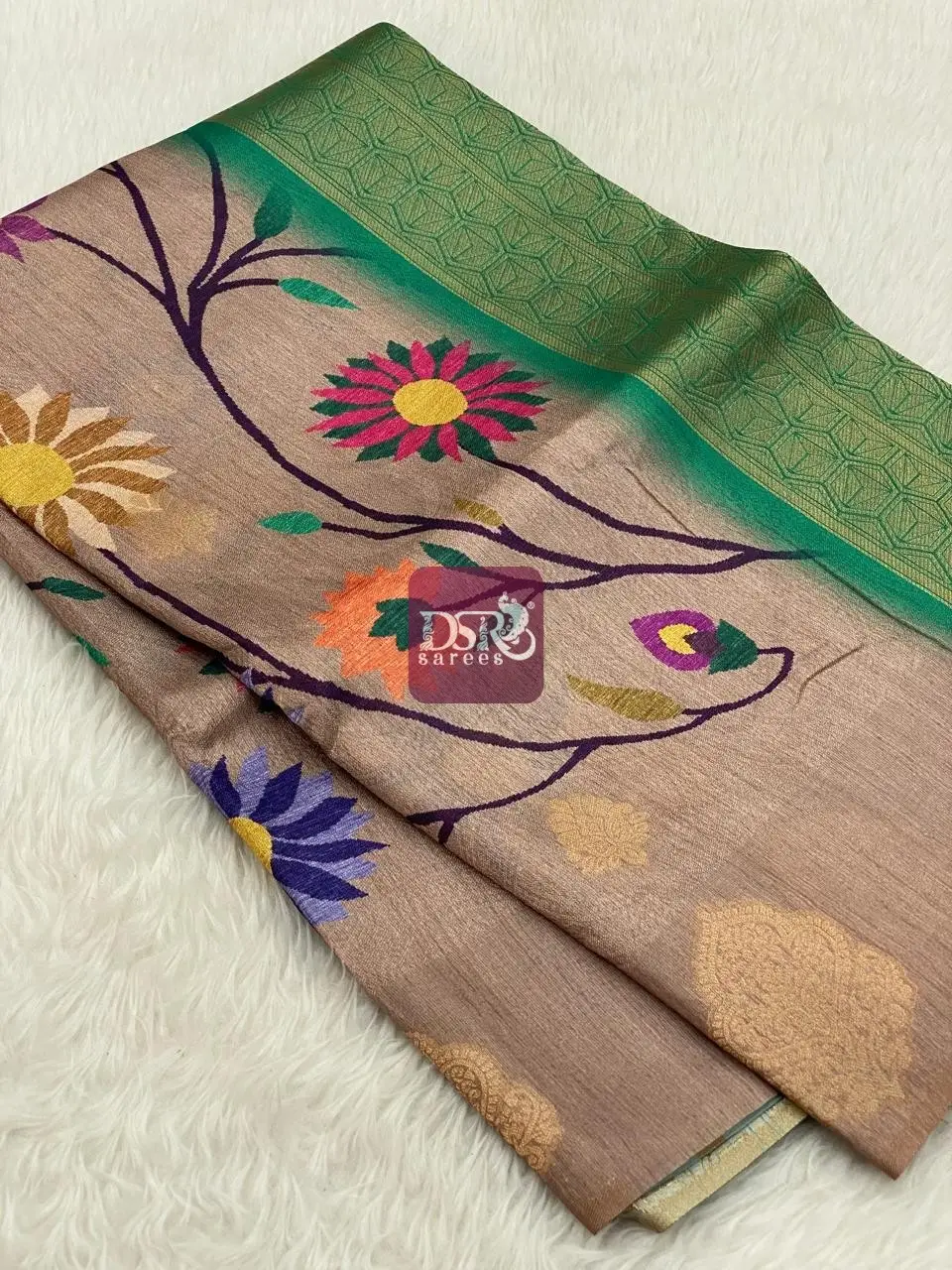 Paithani tussar silk sarees
