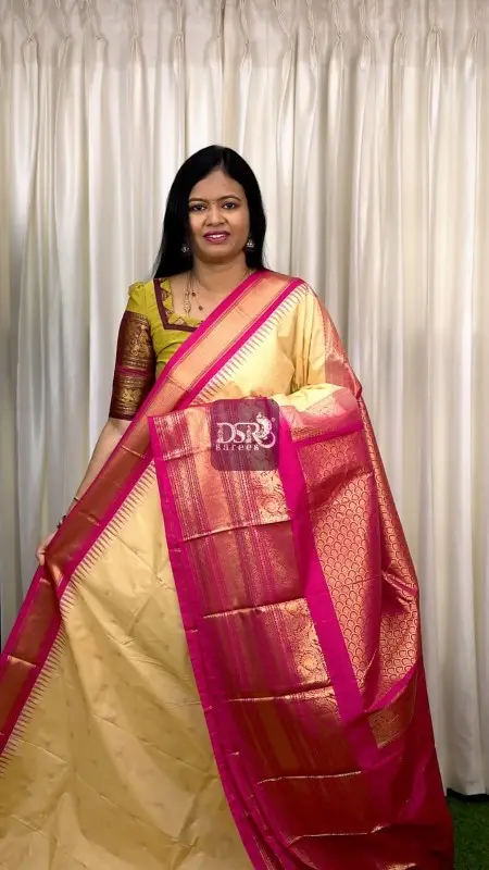 Semi Gadwal Border Sarees