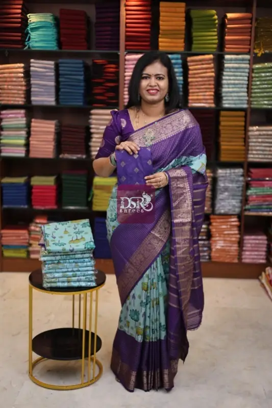 Kalamkari Viscose Silk Sarees