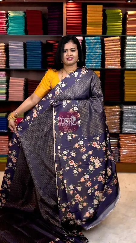Floral Gaji Banarasi Silk