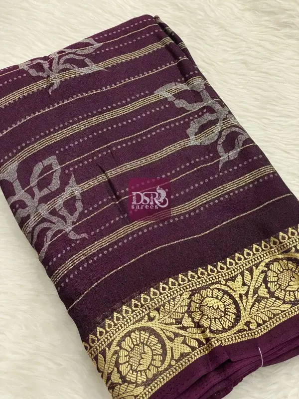 Georgette Chiffon Sarees - Vol1