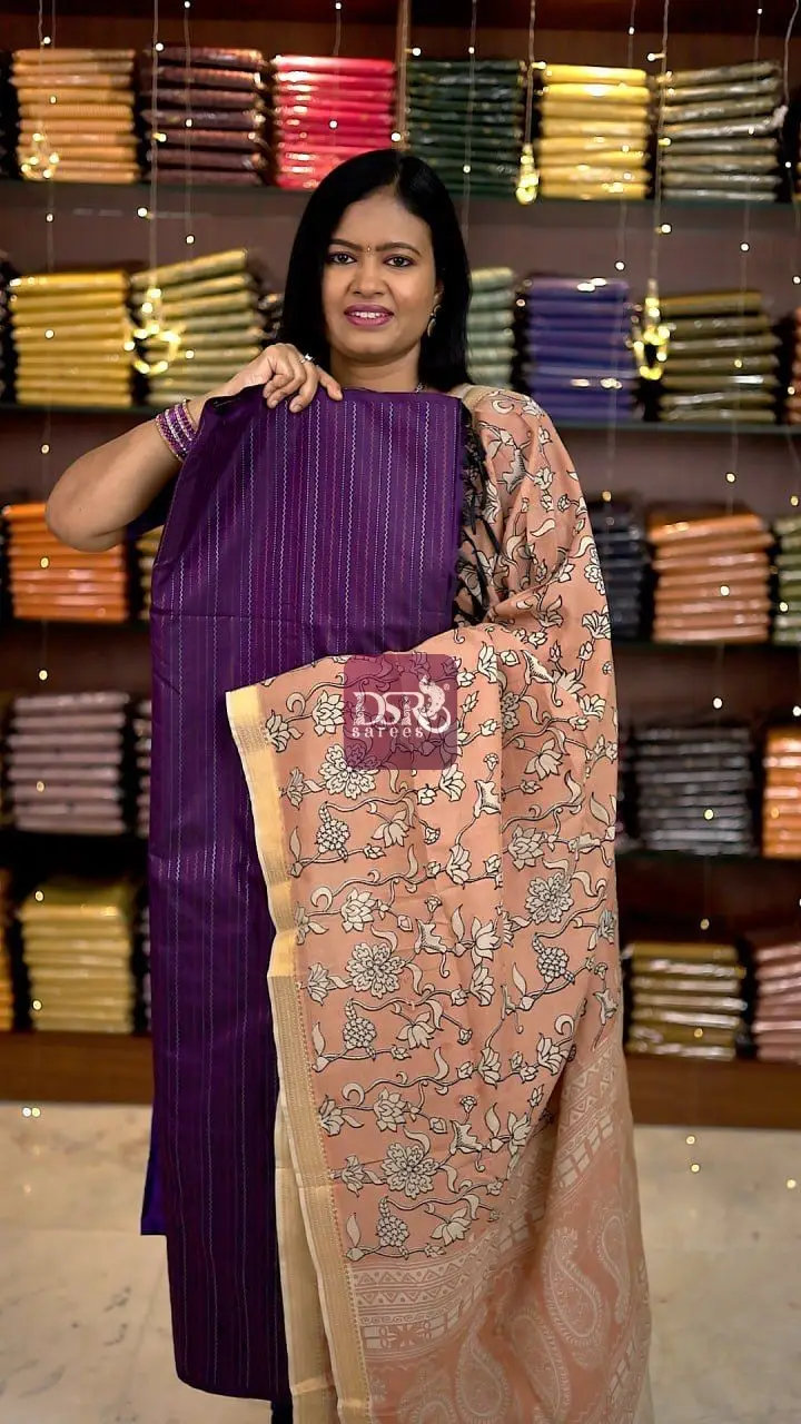 Arani Semi Silk With Nizam Border Dupatta