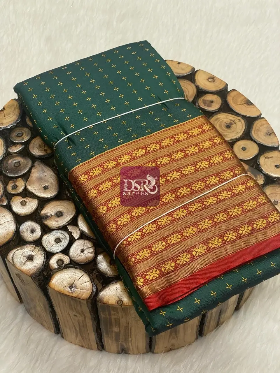 Pooja Dots Semi Silk
