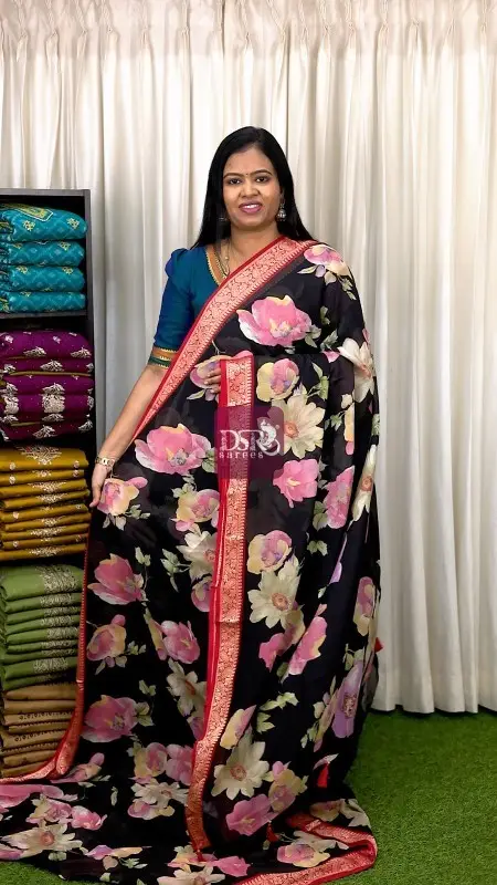 Viscose Chiffon Saree - vol6