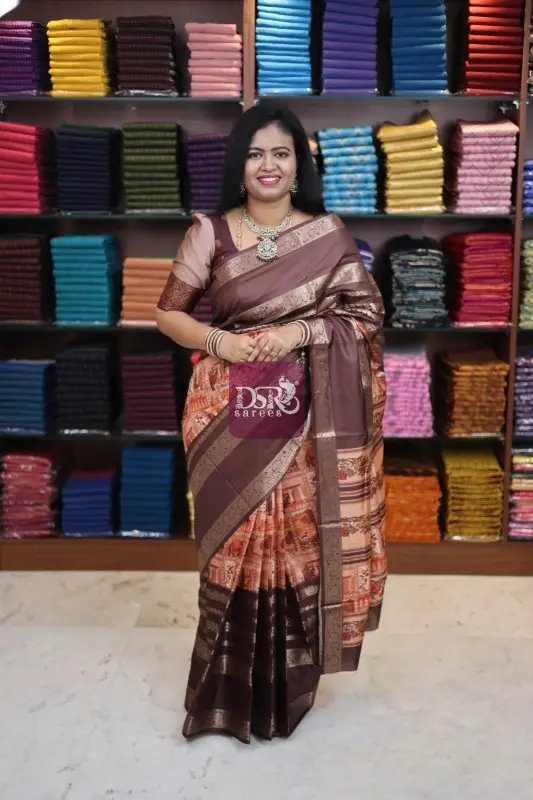 Digital Print Dola Crepe Saree