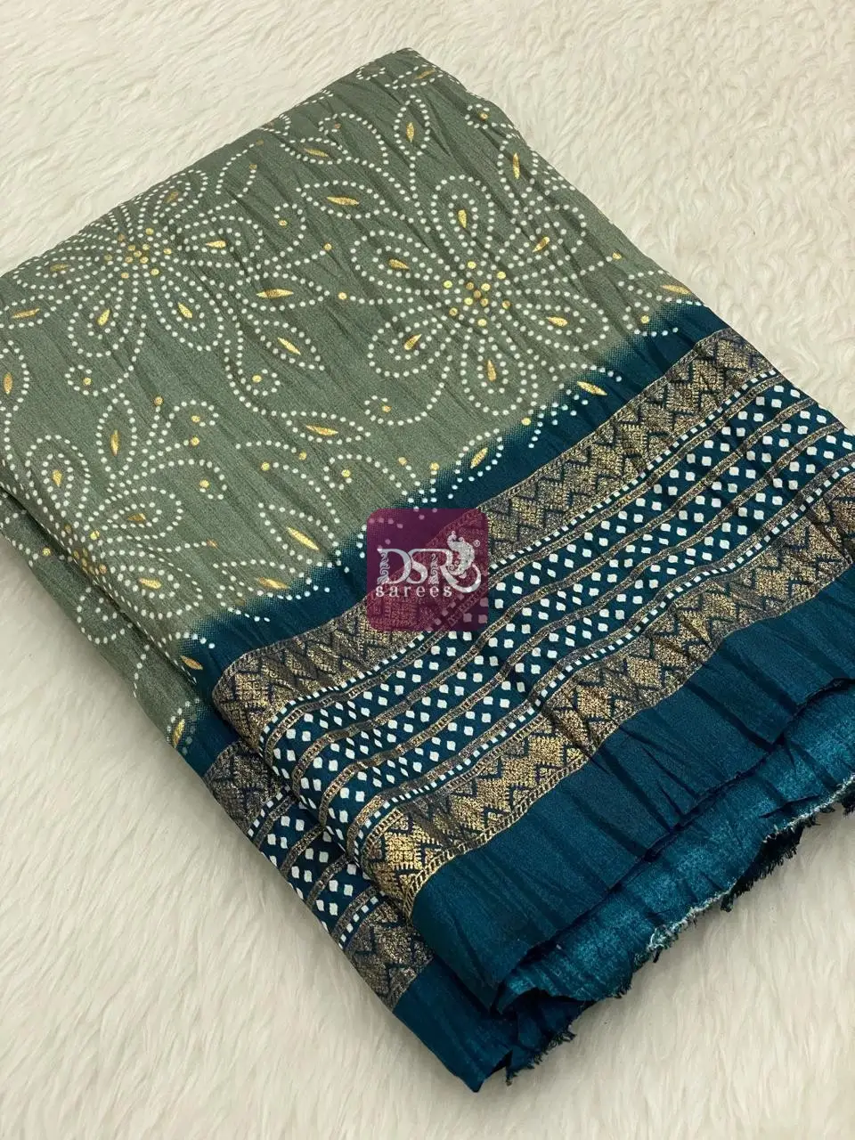 Bhandhini Crushed Chiffon Saree - vol1