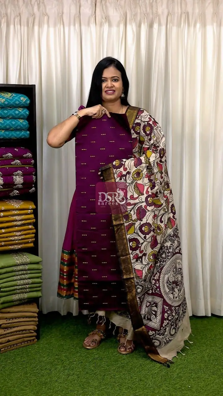 2 Pc Semi Dupion Salwar Suits