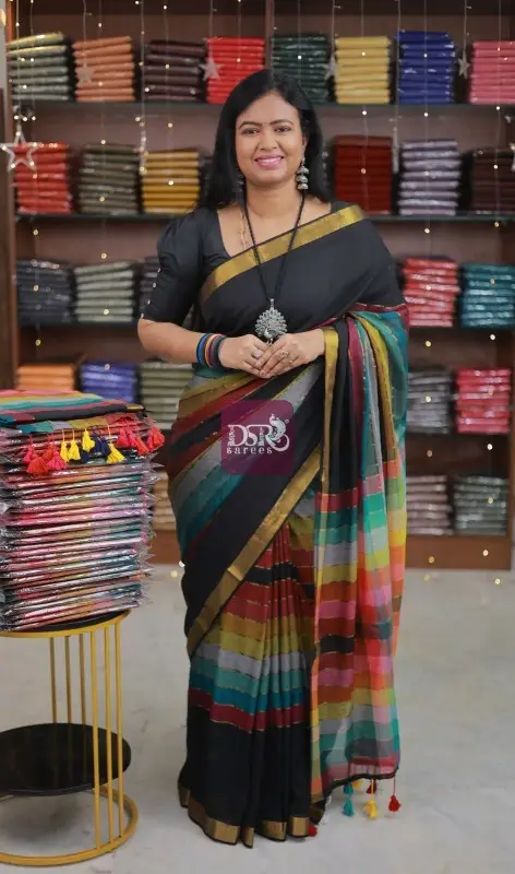Rainbow Mul Mul Cotton Sarees