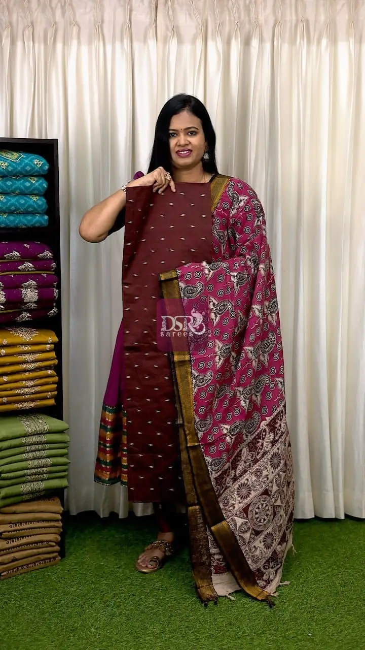 2 Pc Semi Dupion Salwar Suits