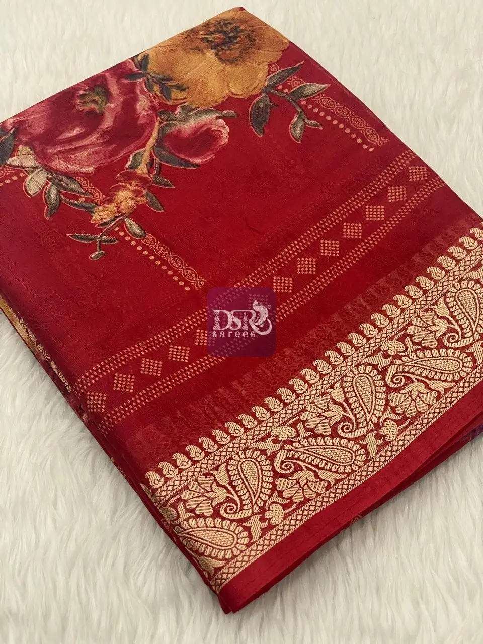 Viscose Chiffon Saree - vol8