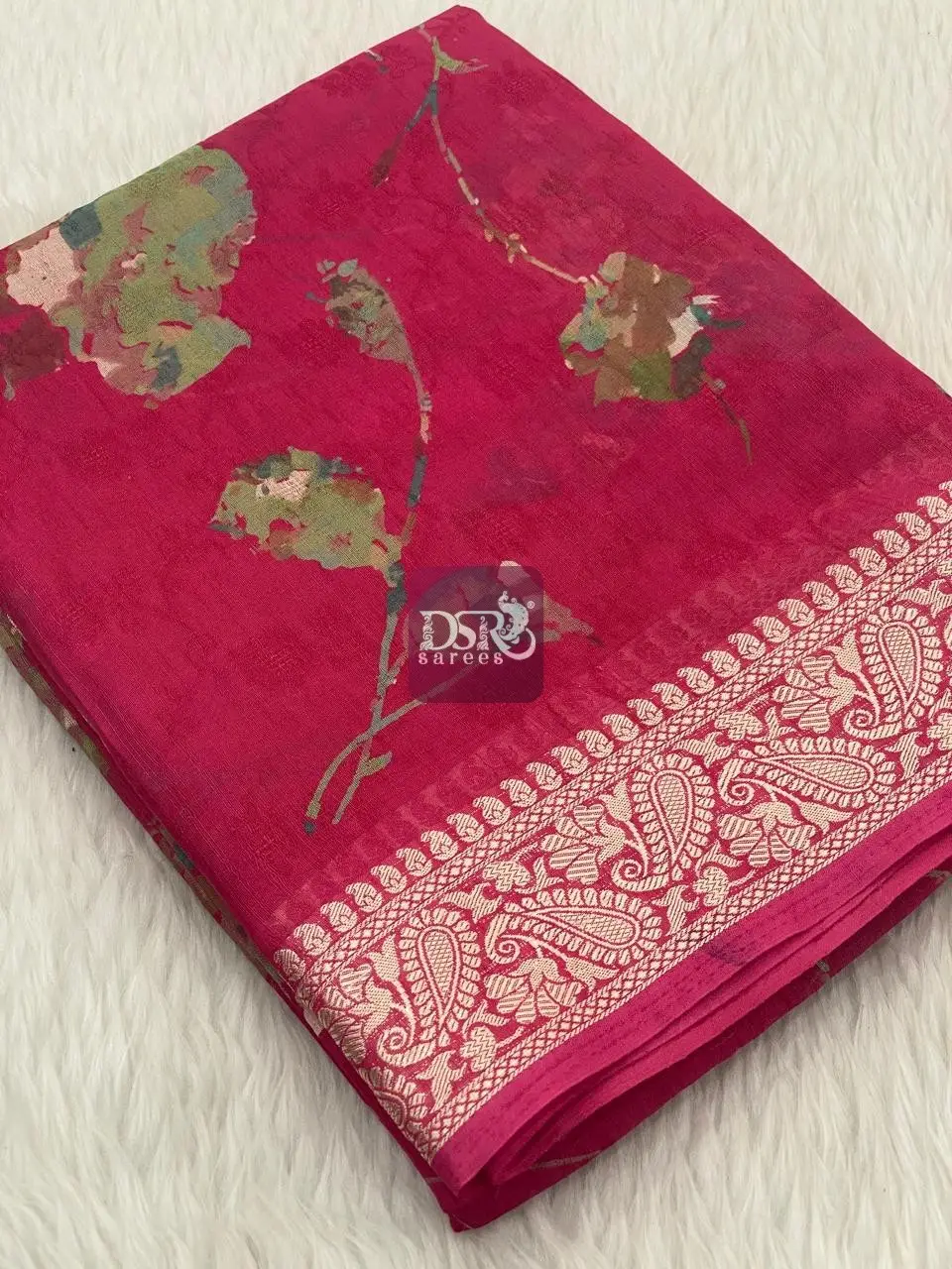 Viscose Chiffon Saree - vol8