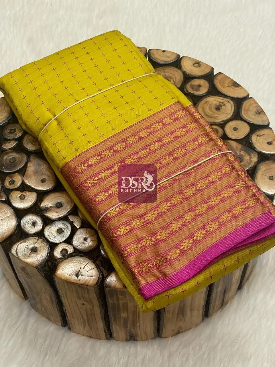 Pooja Dots Semi Silk