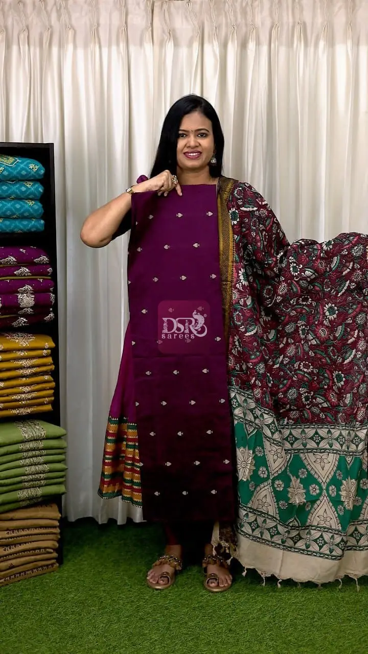 2 Pc Semi Dupion Salwar Suits