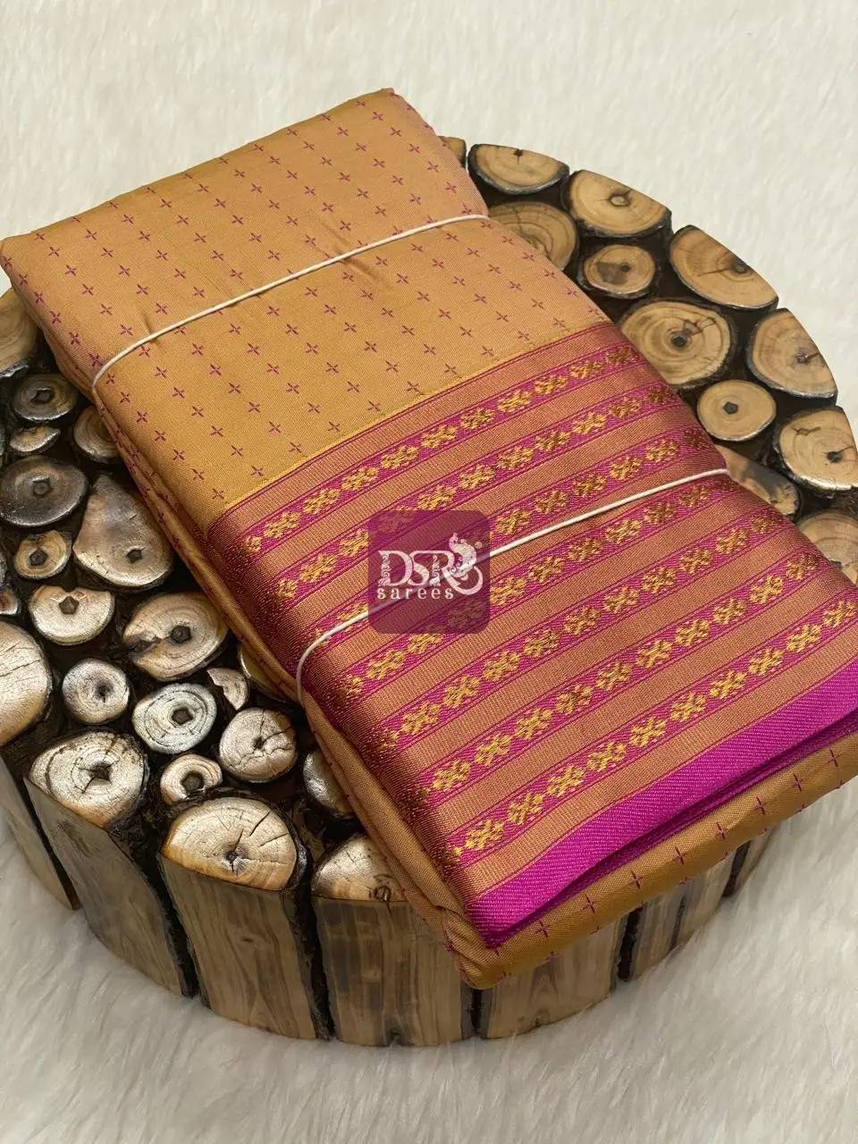 Pooja Dots Semi Silk