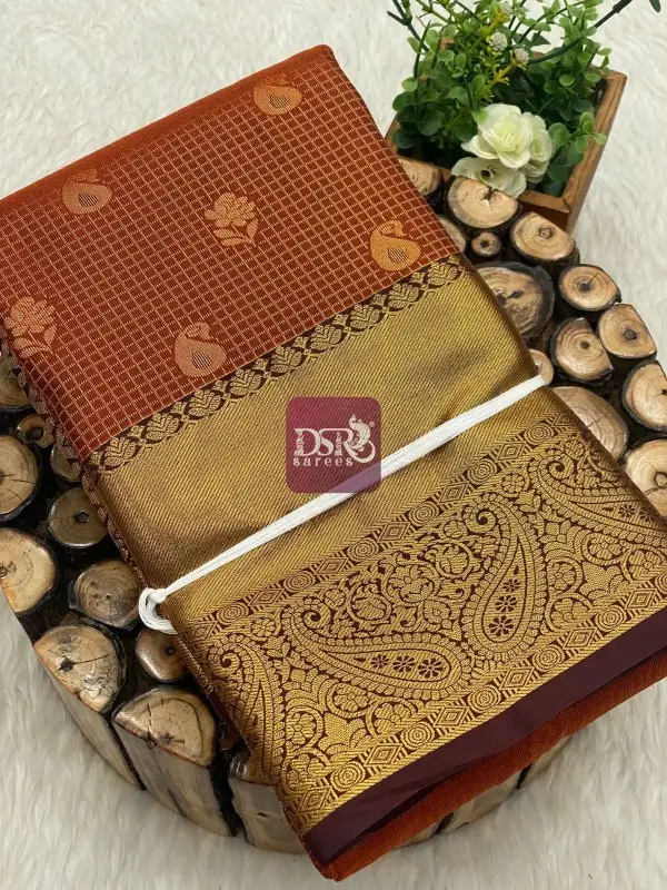 Rust Orange Bridal Sarees