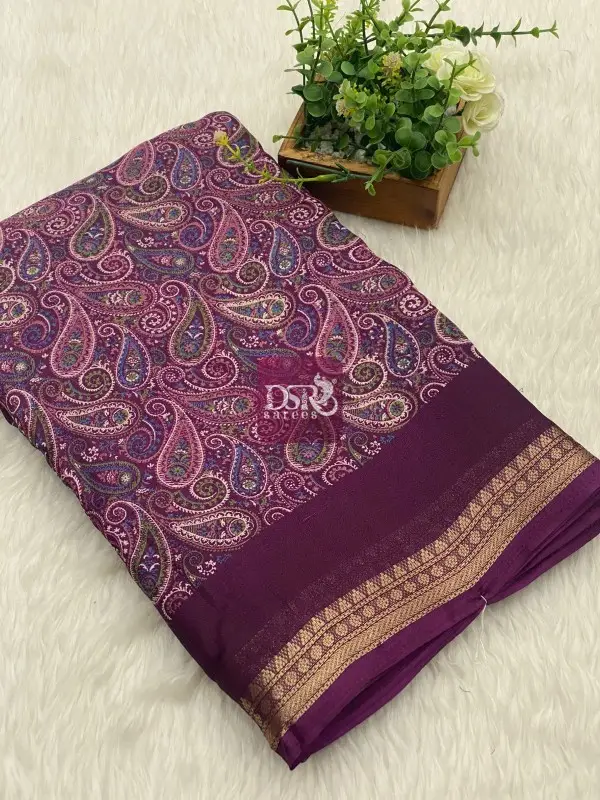 Viscose Chiffon Sarees