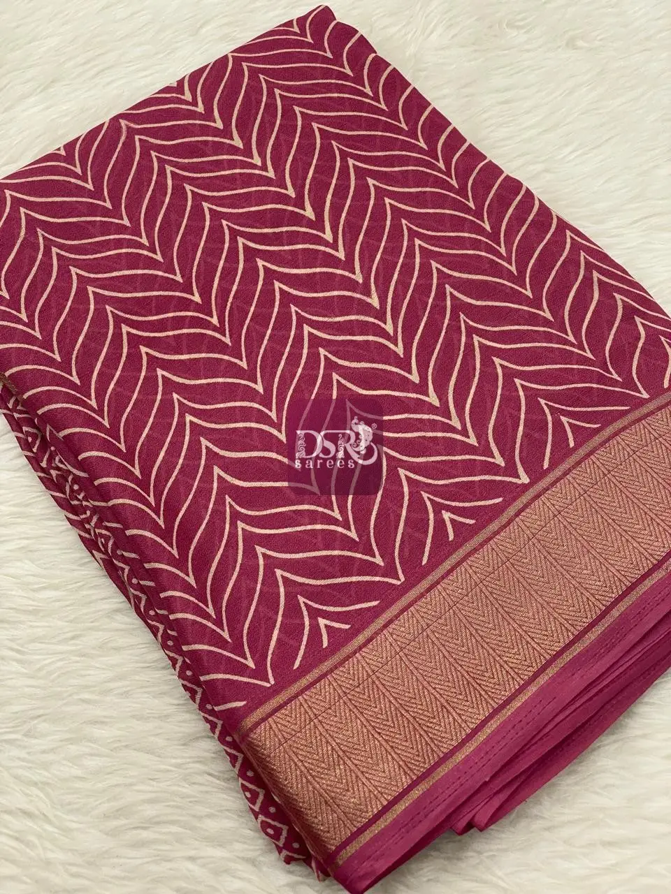 Viscose Chiffon Saree - vol6