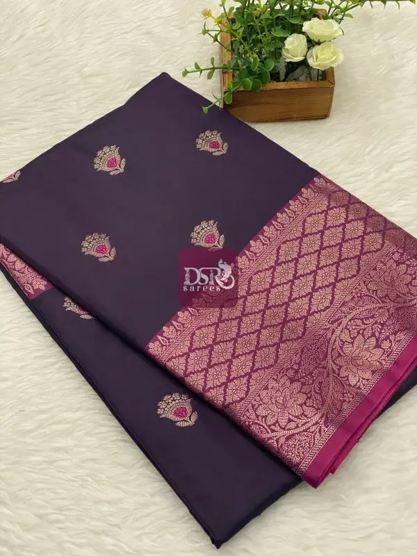 Banarasi Gadwal soft silk saree
