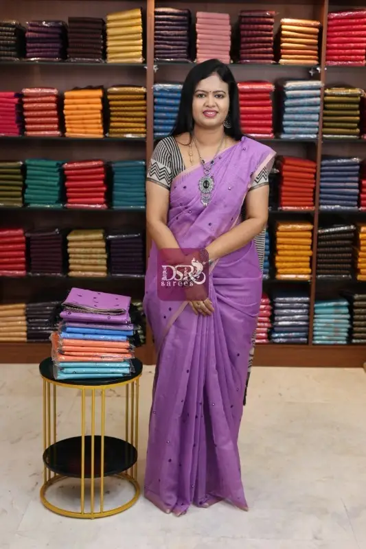 Chanderi Sico With Mirror work
