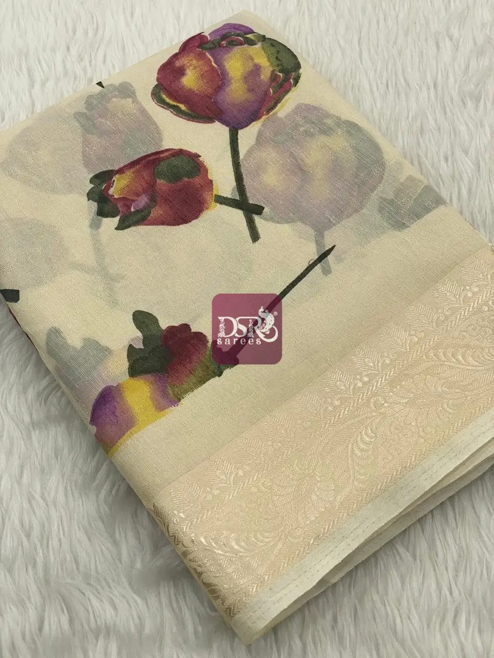 Viscose Chiffon Saree - vol8