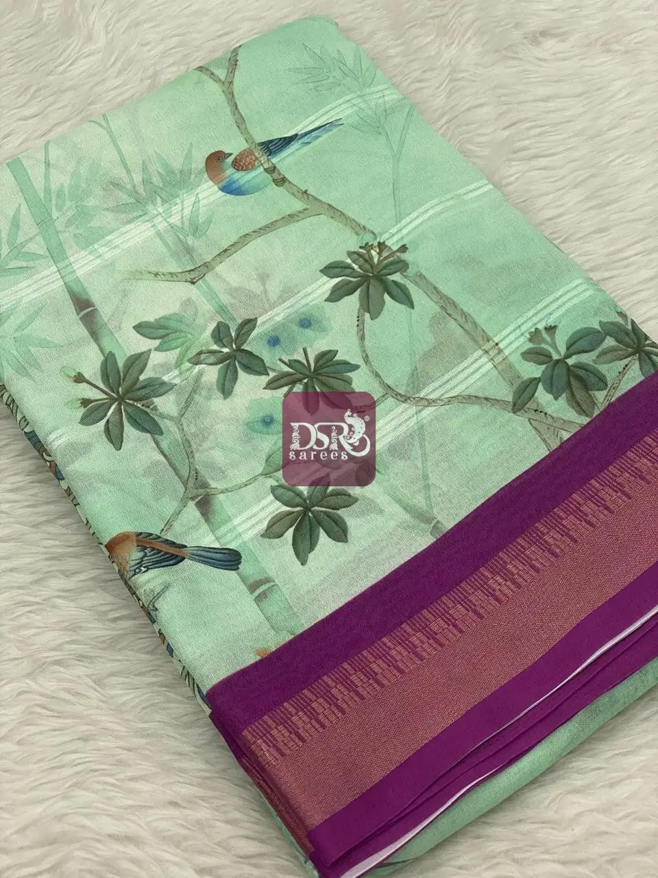 Viscose Chiffon Saree - vol7
