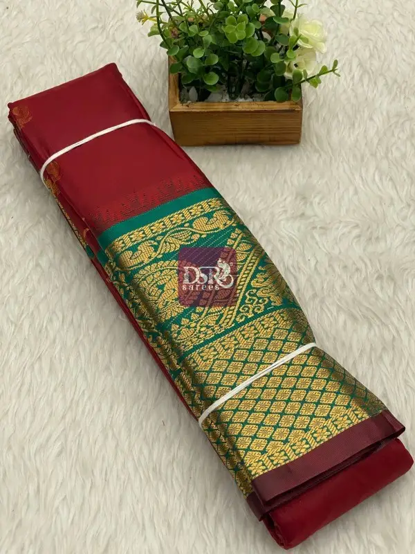 Semi Gadwal Border Sarees